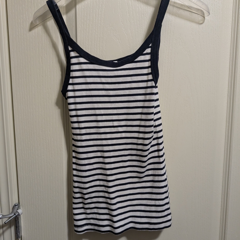 H&M Black and White Striped Camisole